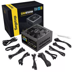 Segotep 850w 80+ Gold Certified PSU atx 3.1 PCIe 5.1 Full Modular Power Supply - Picture 1 of 9
