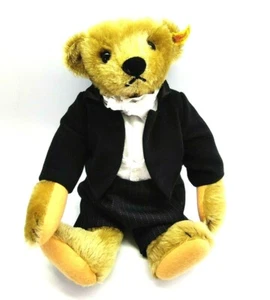 Steiff Black Jacket Growler Bear Wedding Suit 09155/37 W Germany - Picture 1 of 12