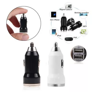 Car Charger USB Cigarette Lighter Socket Dual 2 Port Charging Adapter Mini 12V - Picture 1 of 11