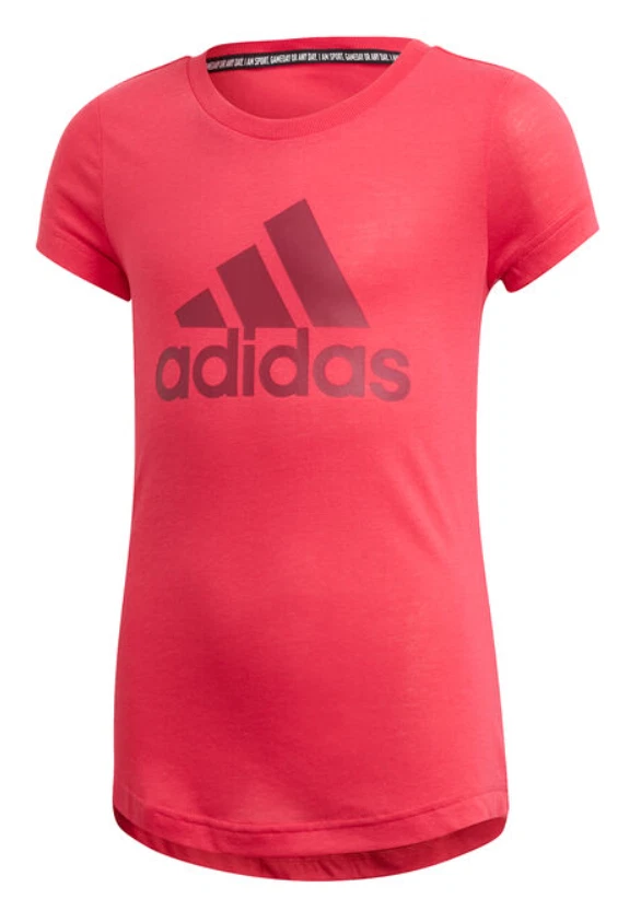 ADIDAS Girls Power Pink Must Haves Badge Of Sport T-Shirt 9-10 Years BNWT - Image 1 of 2