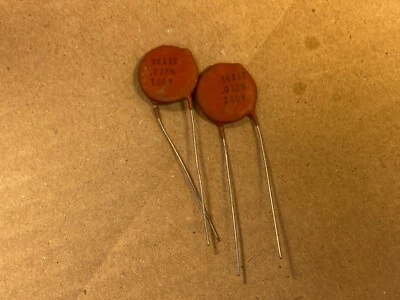 2 Condensadores de Tono de Guitarra Nuevo de Colección Años 60 SK Disco Cerámico .022 uf 200v PRUEBA .015 Foto 1 de 4