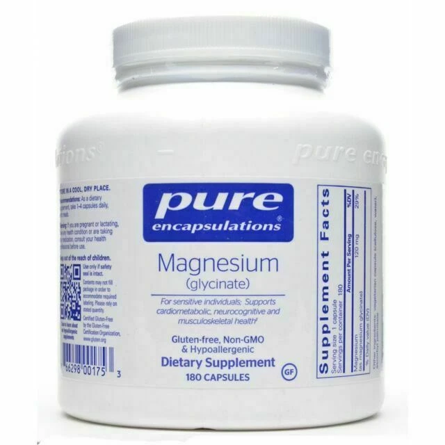 Pure Encapsulations Magnesium (glycinate) 120mg Capsules - 180 Count