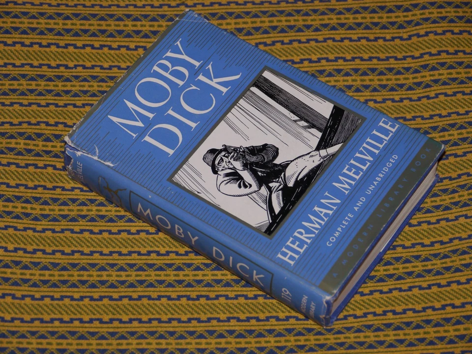Herman Melville MOBY DICK Vintage Modern Library No 119 (1950) Hardcover + DJ Foto 1 de 4