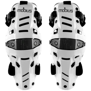 Mobius X8H Hybrid MX Knee Support - White - Pair - Small/Medium - Picture 1 of 5