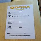 Qdoba Mexican Eats Chain Restaurant Job Application sheet ephemera Burrito Food