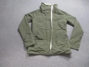 Oakley Jacket Womens Small Olive Green Sherpa Long Sleeve Tech Full Zip Y2K - Picture 1 of 16
