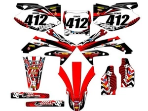 2006-2007 CRF 250 R MAYHEM Red Senge Graphics Kit Compatible with Honda - Picture 1 of 10