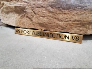 Cadillac 4.9 Port Fuel Injection V8 Emblem NEW OLD STOCK - Picture 1 of 5