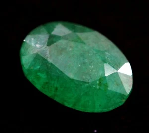 EGL Certified Oval Shape 12.30 Ct Natural Zambian Green Emerald Loose Gemstone - Picture 1 of 4