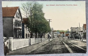 Vintage Postcard Bay Street Whittenton, Taunton, Massachusetts - Picture 1 of 2