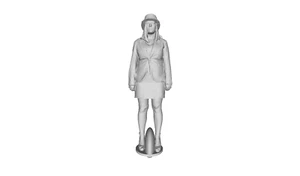 Printle T Femme 155--Woman Suit Electric Unicycle Figure for Dioramas Train Sets - Picture 1 of 11
