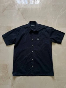 Vintage Versace dunkelblaues Kurzarmhemd - Bild 1 von 7