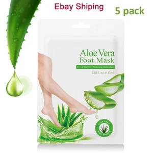 5 Pair Exfoliating Foot Peel Mask Baby Soft Feet Remove Dead Skin Calluses Socks - Picture 1 of 9