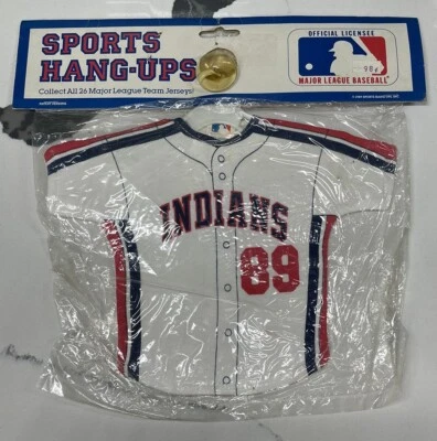 VINTAGE 1989 CLEVELAND INDIANS MINI MLB JERSEY WINDOW SPORTS HANG-UPS - Image 1 of 4