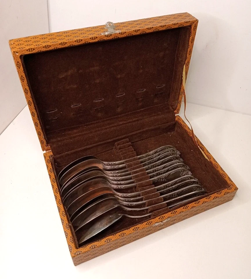 Set of Soviet Cupronickel Spoons 12 Pieces Melchior USSR Collectible Vintage - Image 1 of 4