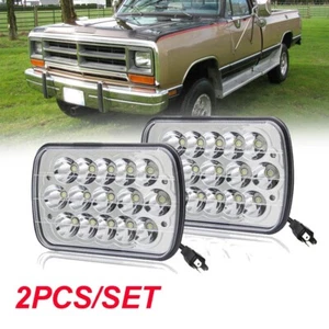 2PCS 7x6" 5x7 LED Headlight Hi-Lo Beam For Ford E-150 E-250 Dodge Ram Pickup - Foto 1 di 9