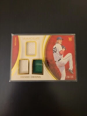 2016 Panini Immaculate Immaculate Trios /25 Henry Owens #IT-HO Rookie RC - Image 1 of 3