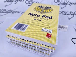 5 x Spirax 563B Reporters Notebook Top Opening 200 x 127mm 300 Page 56050 - Picture 1 of 5