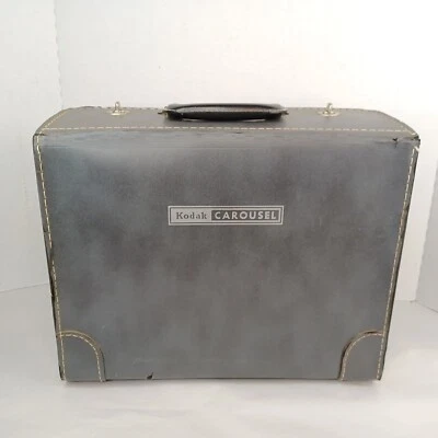 Kodak Carousel Slide Projector Vintage Gray Storage Carry Case Only - Image 1 of 4