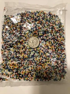 Mini Beads For Crafting Jewelry Multicolor Bag 5 X 6 Inch - Picture 1 of 4