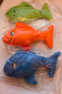 LOT 3 Bavarian Valerian Baldini Sack Pillow Whale Of a Time FISH Cat Toy 5 Inch - Picture 1 of 1