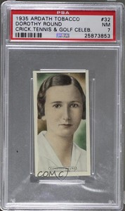 1935 Ardath Cricket Tennis & Golf Celebrities Tobacco Dorothy Round #32 PSA 7