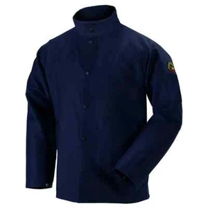 Chaqueta de soldadura Revco Black Stallion 30" FN9-30C 9 oz algodón FR azul marino talla XLarge - Imagen 1 de 3