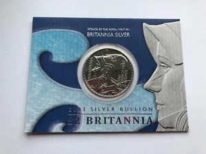 Simply Coins~ 2003 SILVER BRITANNIA 1OZ 1 OUNCE FINE silver 2 POUNDS COIN - Picture 1 of 7