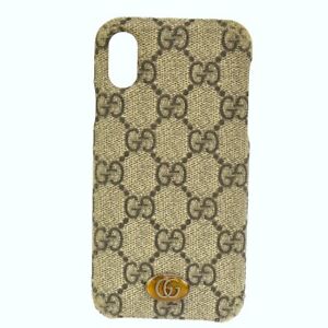 GUCCI iPhone X/XS Marmont Smart Phone Cover GG Supreme Leather Brown 07MT650