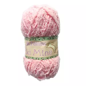 Patons Be Mine Yarn Color 63420 Furry Rose Pink Bulky 50g 100% Nylon Lot 123668 - Picture 1 of 6