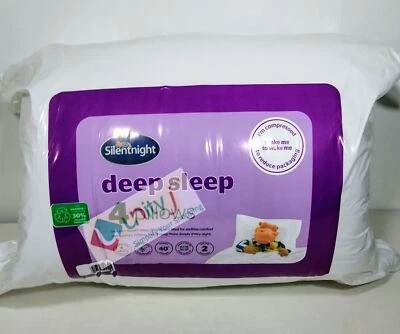 Silentnight Deep Sleep Pillows 4 Pack – Medium Support Bed Pillows, Hypoaller...