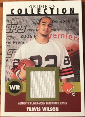 2006 Topps Heritage Gridiron Collection Jersey Travis Wilson GC-TW - Image 1 of 4