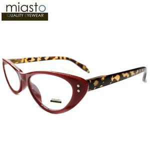 NUEVO CON ETIQUETAS $39.99 MIASTO "SECRETARIA CALIENTE" LECTOR OJO DE GATO GAFAS DE LECTURA + 2.00 ROJO ~ FLEX - Imagen 1 de 2