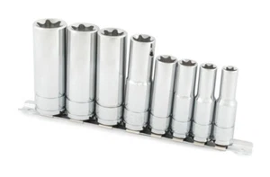 Titan 68302 8pc 3/8" & 1/2" Dr. External Star Deep Socket Set - Picture 1 of 2
