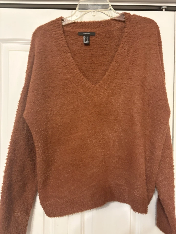 Suéter polar Forever 21 naranja quemado para mujer talla (grande) (usado) Foto 1 de 3