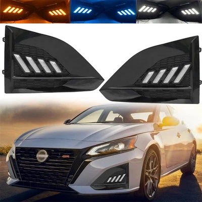 2X Sequential LED Fog Lamp Daytime Running Lamp Tricolor For Nissan Altima 23-24 - Image 1 of 4