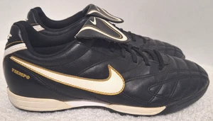 Nike Tiempo Natural 3 TF Black Turf Indoor Soccer Shoes 366207-018 Men's Size 7 - Picture 1 of 9