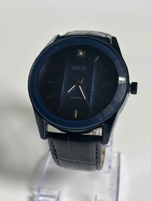 Relógio social masculino Relic by Fossil Diamond Accent azul modelo: ZR77281 - Imagem 1 de 4