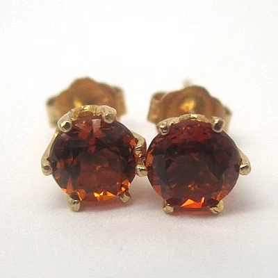 Aretes vintage de citrino de oro amarillo de 14k .80ct TW citrino Foto 1 de 4