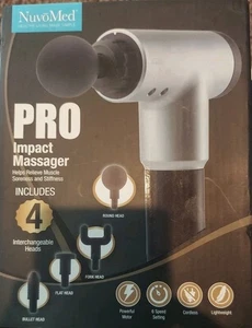 Masajeador de Impacto NuvoMed PRO 4 Cabezales Intercambiables - NUEVO SELLADO - Imagen 1 de 2
