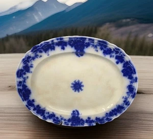 Antique Bridgwood & Son Blue Flow Imperial Stone China Serving Platter 13”x16” - Picture 1 of 11
