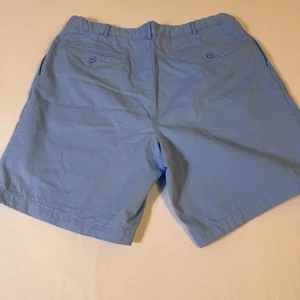 Men’s Lands End Sze 38 Light Blue Traditional Pleated Cotton Dress Shorts Preppy - Picture 1 of 7