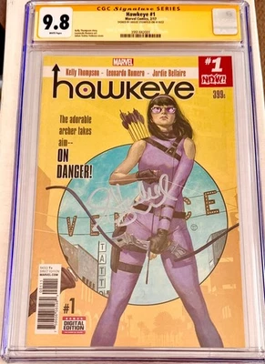 Hawkeye #1 CGC Signature Series 9.8 1st Kate Bishop Solo HAILEE STEINFELD Auto - Image 1 of 2