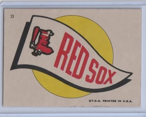 1967 Topps Medias Rojas Prueba Pegatina Equipo Bandera #33 Bonito De Colección Años 60 - Imagen 1 de 2