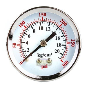 Compresor de Aire Presión/Manómetro Hidráulico 2" Montaje Cara Trasero 1/4" NPT 0-300 PSI - Imagen 1 de 6