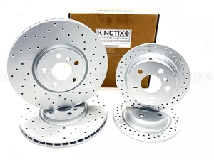 POUR MINI JOHN COOPER WORKS F56 DISQUES DE FREIN AVANT ARRIÈRE PERCÉS TRANSVERSAUX 335mm 259mm - Photo 1/15
