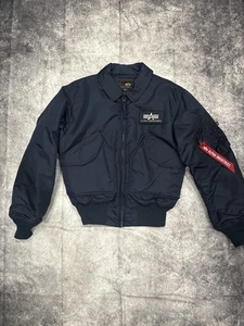 Alpha Industries CWU 45/P Blue Bomber Flight Jacket Men’s Size S - Picture 1 of 11