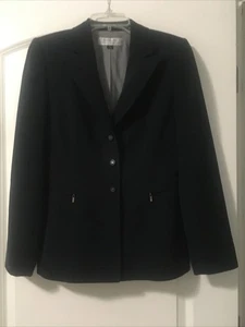 TAHARI by ARTHUR S. LEVINE DUNKELBLAU mit RV-TASCHEN 3-KNÖPFE GEFÜTTERT BLAZER JACKE - 6 - Bild 1 von 5