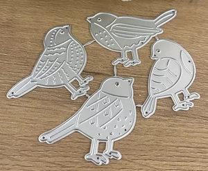 4 troqueles de corte Garden Birdsl de hasta 5,5 cms de diámetro NUEVO - Imagen 1 de 2
