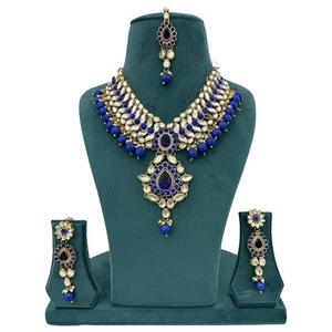 Juego de collar y pendientes gargantilla con tachuelas de piedra conjunto de joyas para mujer - Imagen 1 de 4